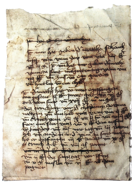 Rechnungsbuch aus dem Jahre 1419, Schloss Lengberg (Foto: Institut für Archäologie der Leopold-Franzens-Universität Innsbruck)